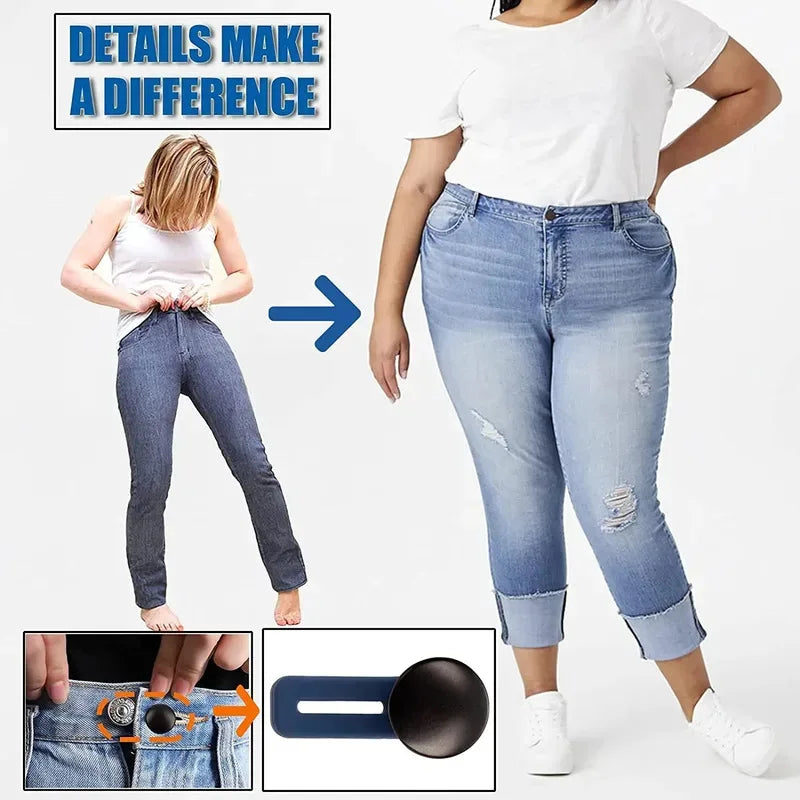 3/6/9pcs Jeans And Pants Button Extenders Universal Wait Expanander For Women And Men Instant Band Extension Solution Oasis Select