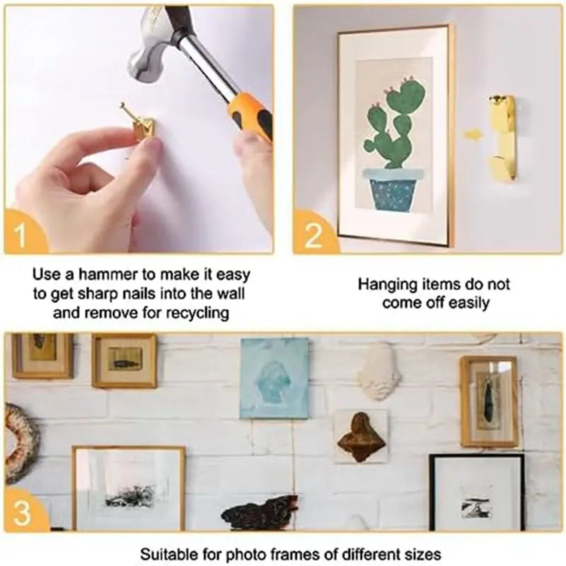 LIKE WISH 314 PCS Picture Hanging Kit Metal Heavy Picture Hanging Hooks For Drywall, Picture Hooks With Nails,Hanging Wire Sawto Oasis Select