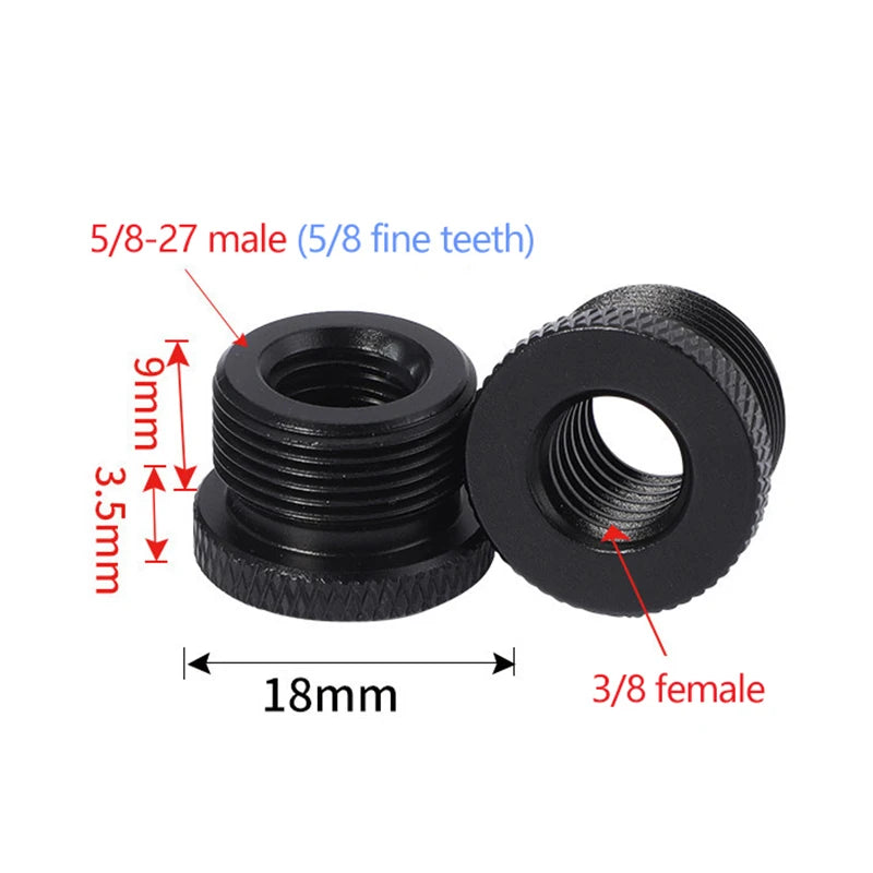 Metal Microphone Stand Conversion Screws 3/8 Female to 5/8 Male Screw Thread Adapter Tripod Screw for Microphone Stable Clip Oasis Select