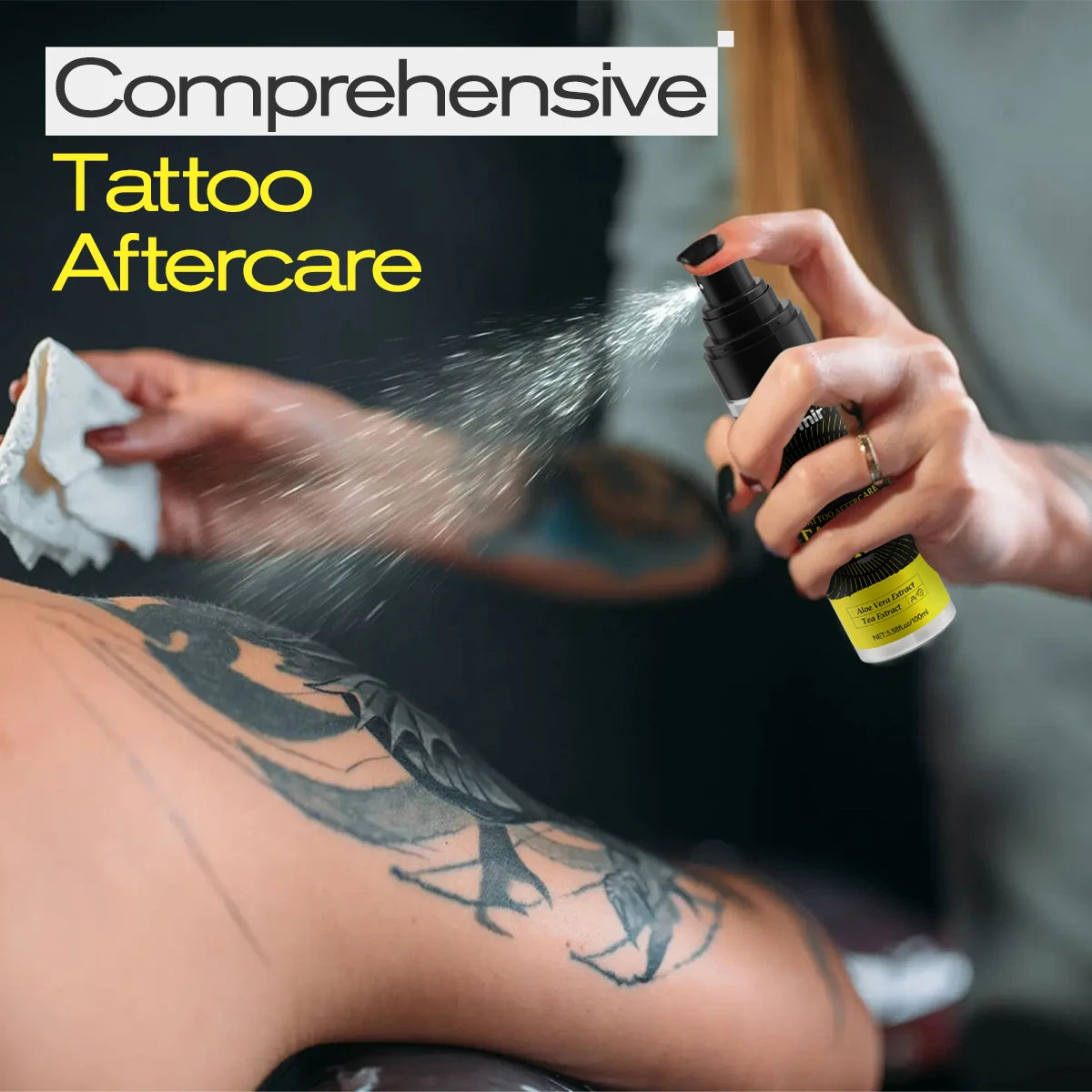 TATTOO SPRAY daily tattoo care, gentle and non-irritating, effectively moisturizes the skin and keeps colors vibrant Oasis Select