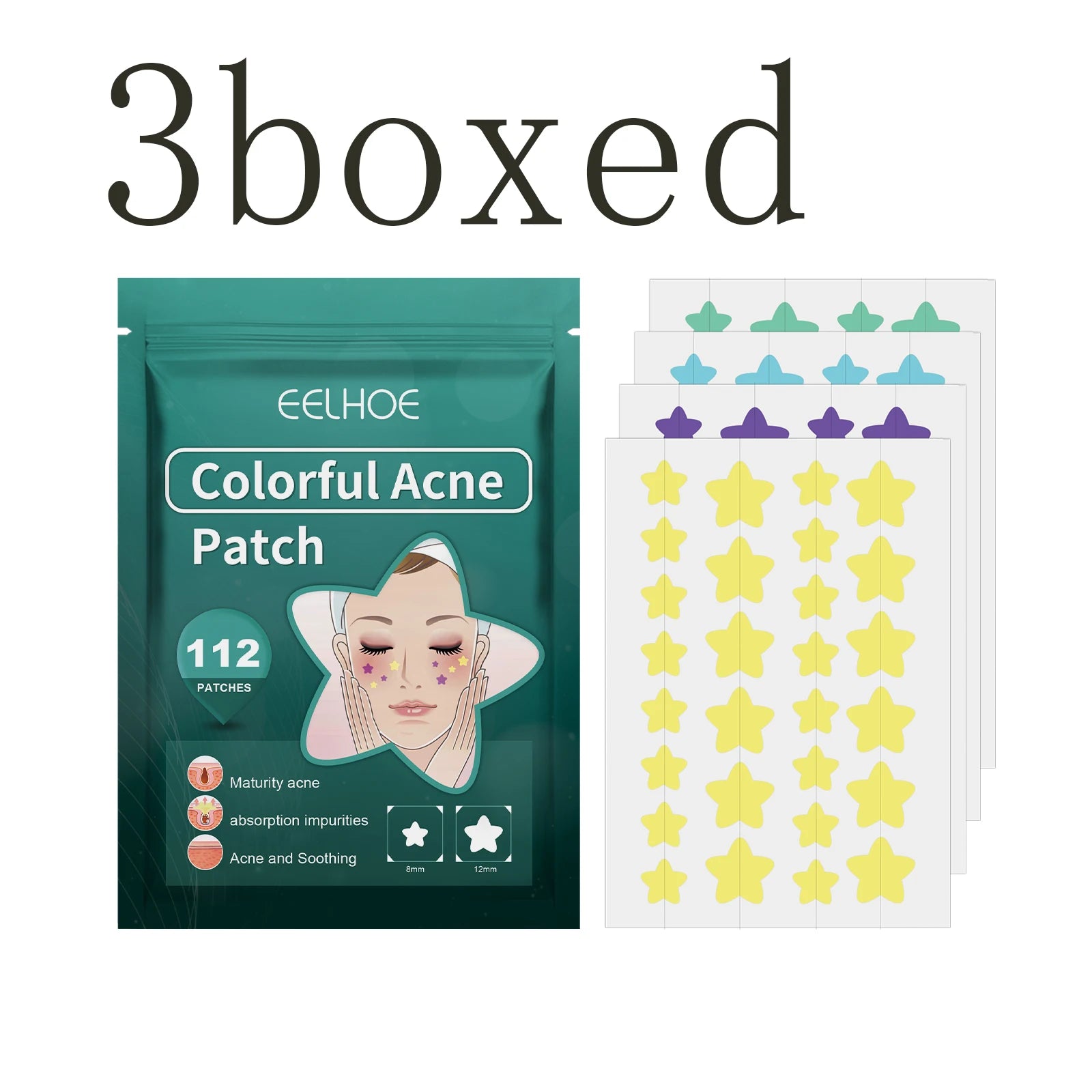 Star-Shaped Acne Pimple Patches – Soothing Blemish Treatment