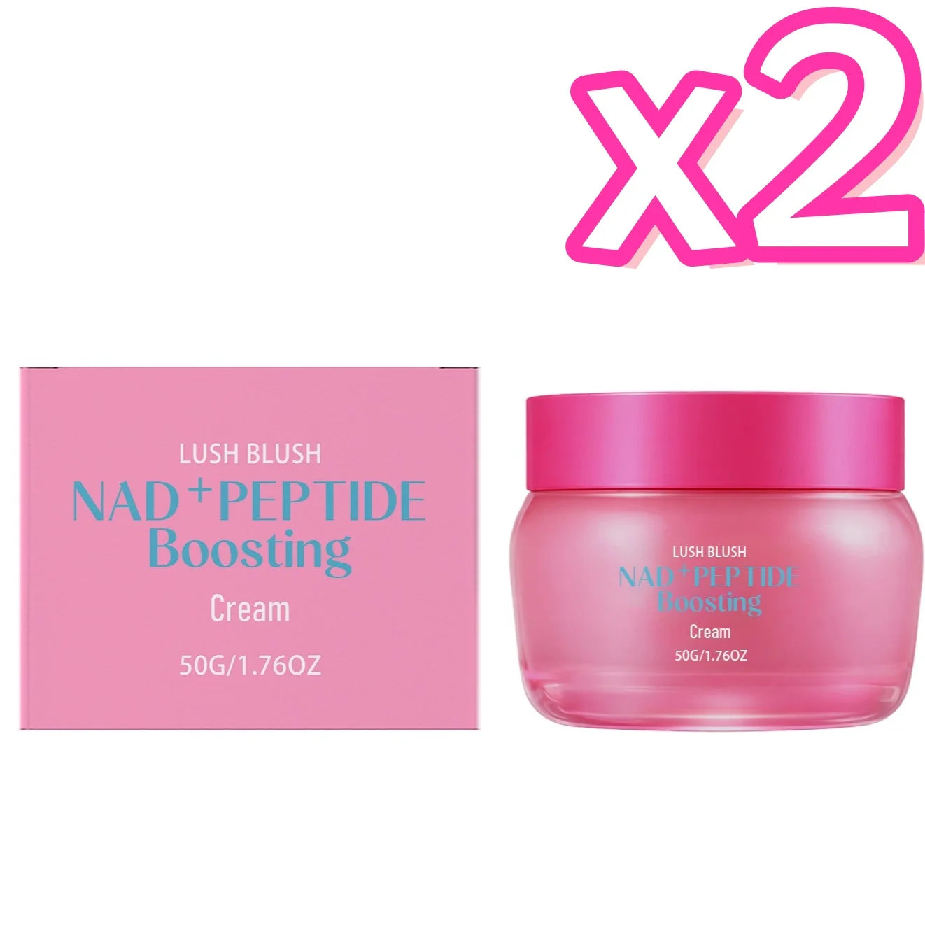 NAD+ Peptide Boosting Cream – Anti-Wrinkle Lifting Face Cream Anti-Aging Face Cream Oasis Select 50g Boxed x 2