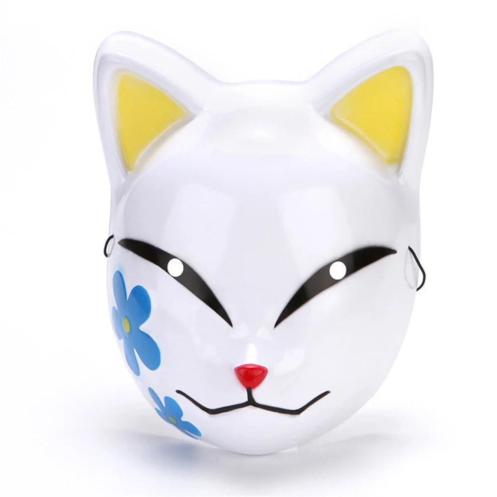 Japanese Anime Demon Slayer Mask Cosplay Thicken Plastic Masks Halloween Party Costume Props Fox Mask Oasis Select Yellow