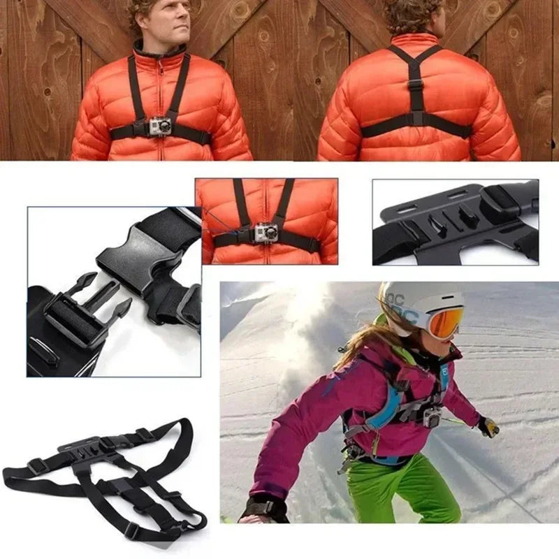 5 in 1 Mobile Phone Chest Strap Mounting Holder First Angle Video Record life Phone Bracket Fixed Live Broadcast Accessories Oasis Select