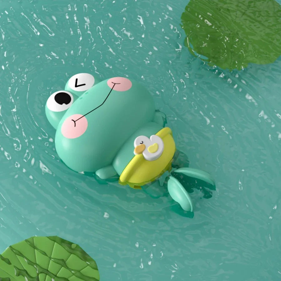 Children's bath toys - Clockwork frogs that float and swim Oasis Select green