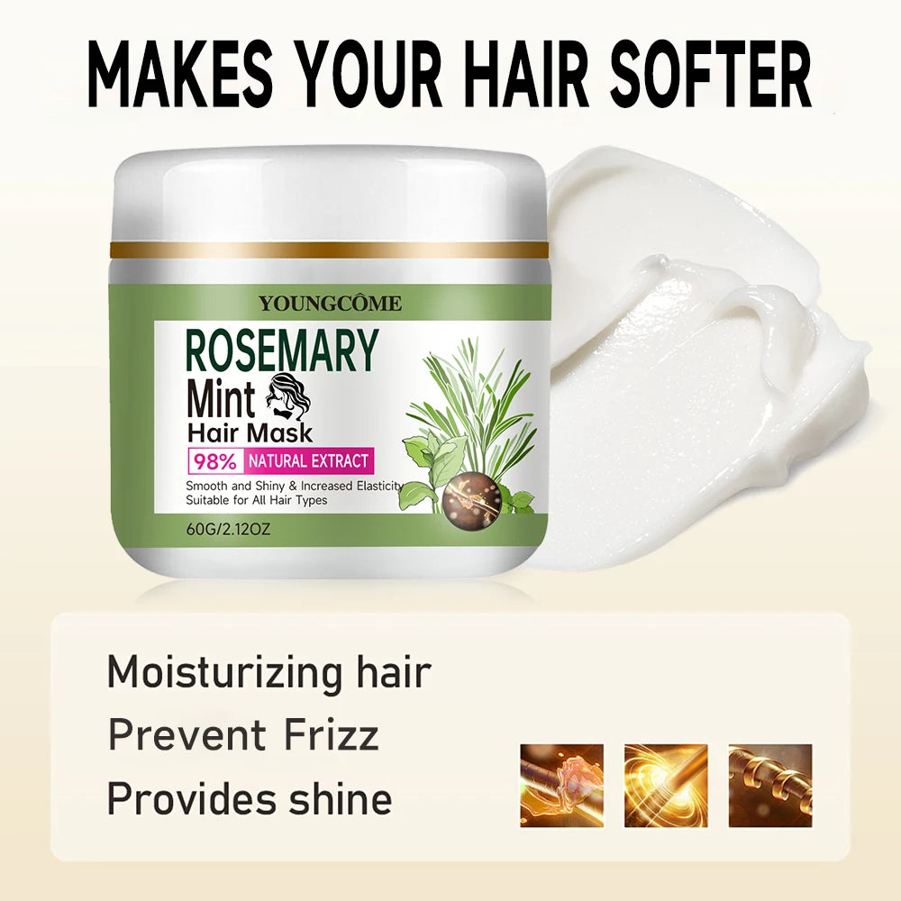 Rosemary Protein Hair Mask – Deep Moisture & Frizz Control