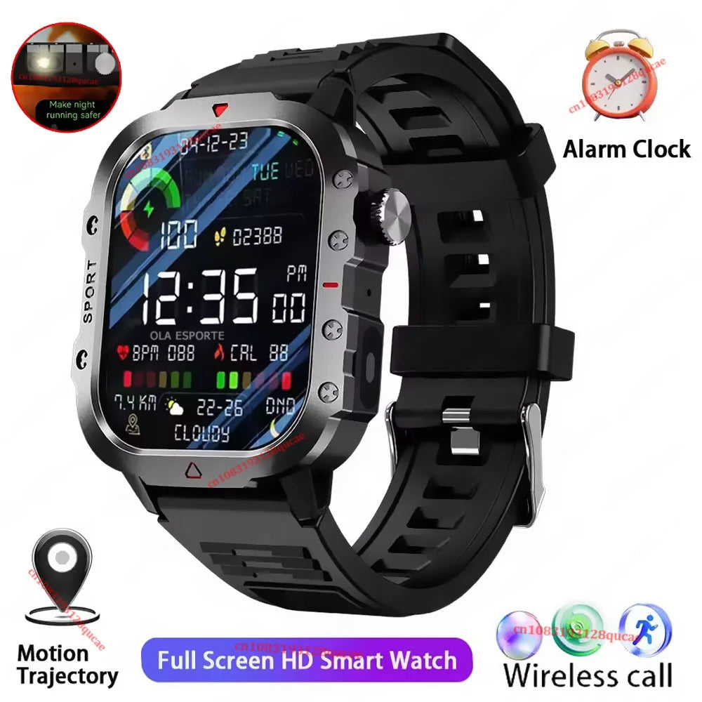 Military Smart Watch – GPS, BT Calls & Fitness Tracker | HW12
