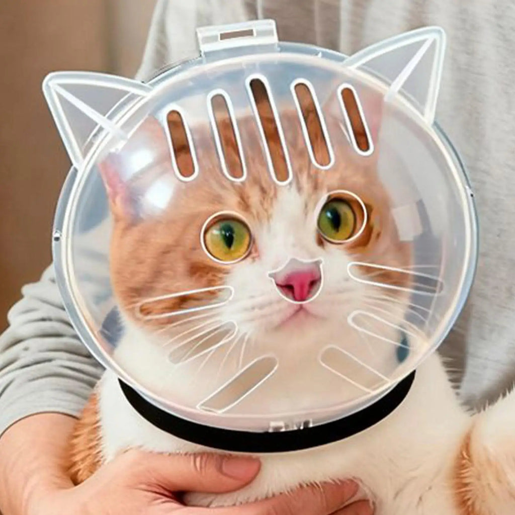 Cat Bubble Muzzle Pet Grooming Cover Accessory Anti-bite Anti-Licking Cat Space Hood Breathable Helmet Face Cover Cat Hood Oasis Select