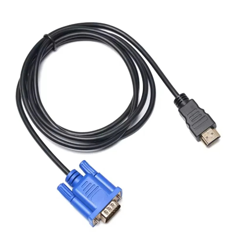 1.5m HDMI Video Connector Male to Male HDMI-Compatible To VGA Converter AV Adapter Cord Display Output For PC HDTV Cable Oasis Select