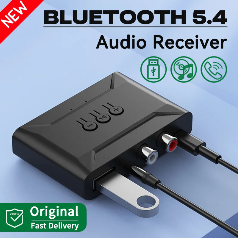 Bluetooth 5.4 Audio Receiver U Disk RCA 3.5mm AUX USB Stereo Music Wireless Adapter With MIC For Car Kit Amplifier Wired Speaker Oasis Select