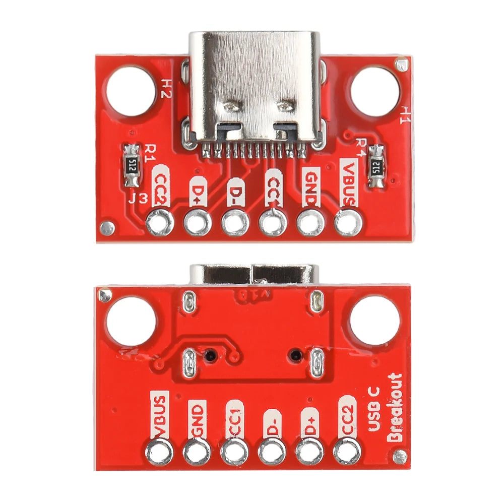 1-5PCS USB Type C Connector Board 3.1 Serial Basic Breakout Female Connector Breakout Board Red Adapter Board Oasis Select 2pcs