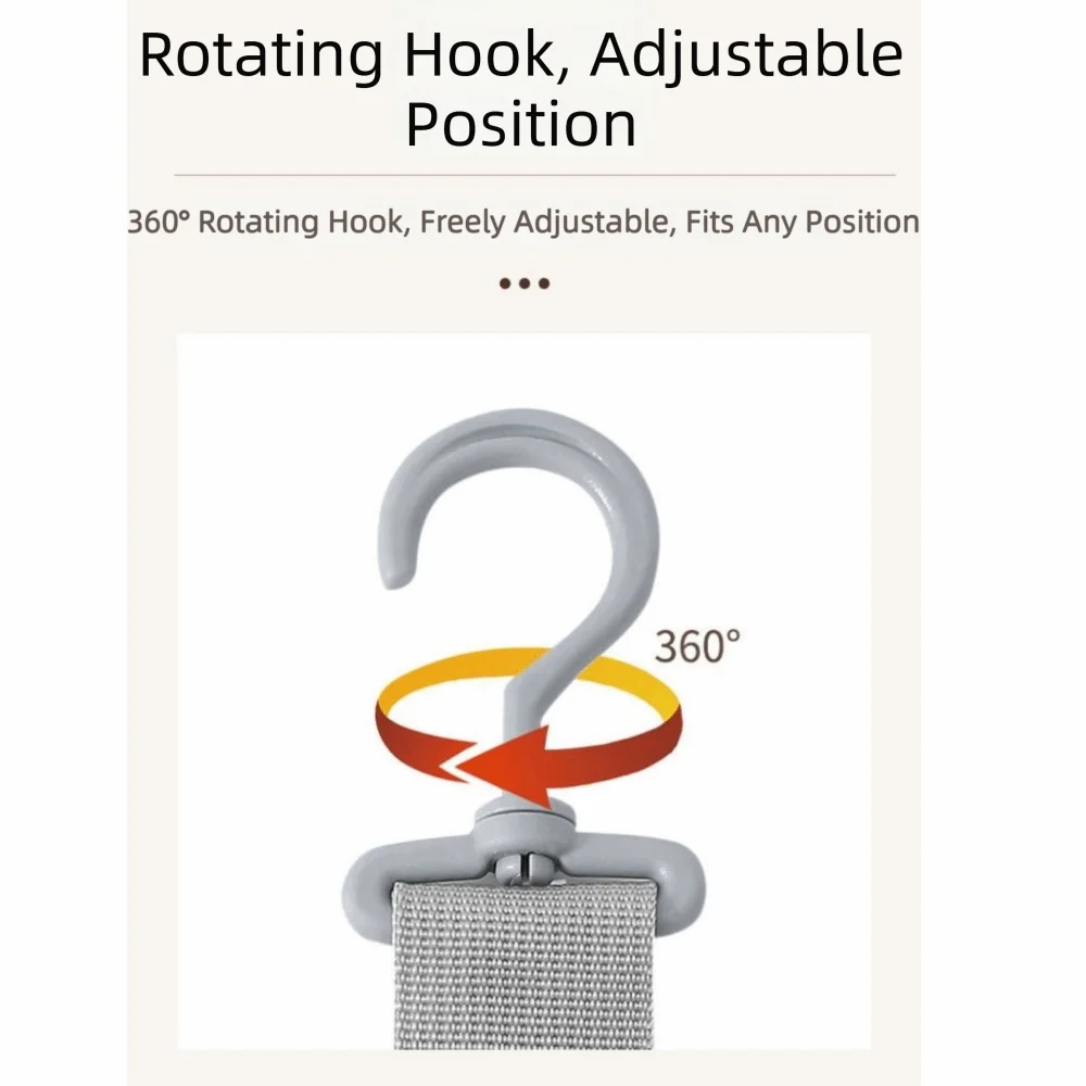 Hanging Hat Rack with 8 Non-Slip Clips | Baseball Cap Organizer