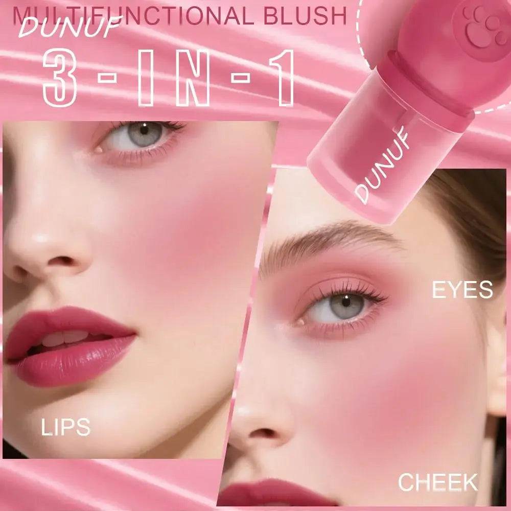 DUNUF Cat Paw Liquid Blush Trio – Buildable & Long-Lasting