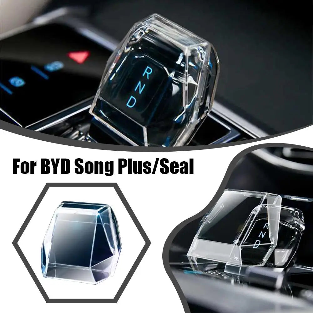 For BYD Song Plus/Seal U DM-i/EV 2023-2025 crystal lever central control gear protective case interior styling accessories Oasis Select
