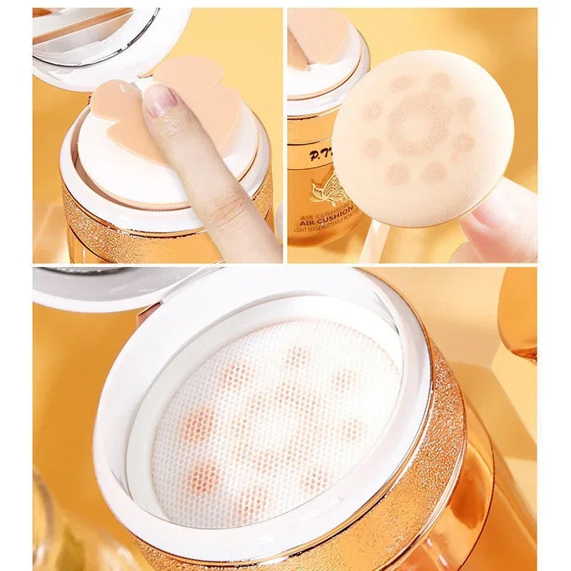 Air Cushion BB Cream Butterfly Powder Puff Moisturizing Foundation Concealer Whitening Oil-control Waterproof Makeup Cosmetics Oasis Select
