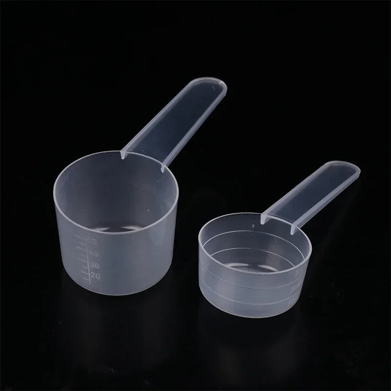 10Pcs 15/25/30/35g Transparent Plastic Milk Powder Spoon With ML Graduated Kitchen Baking Measuring Spoon Oasis Select