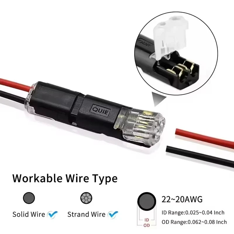 Premium Electric Wire Connector No Strip Line Cable Interconnection Detachable Automotive Terminal Plug Universal Grade Reliable Oasis Select