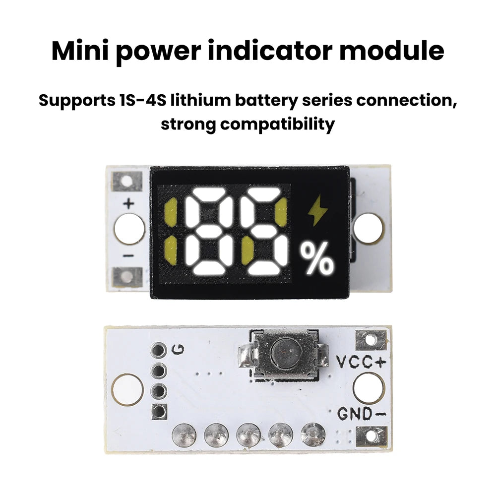 Mini Power Display Indicator 1S-4S Lithium Battery Capacity Tester Battery LED Digital Electricity Display Module Oasis Select