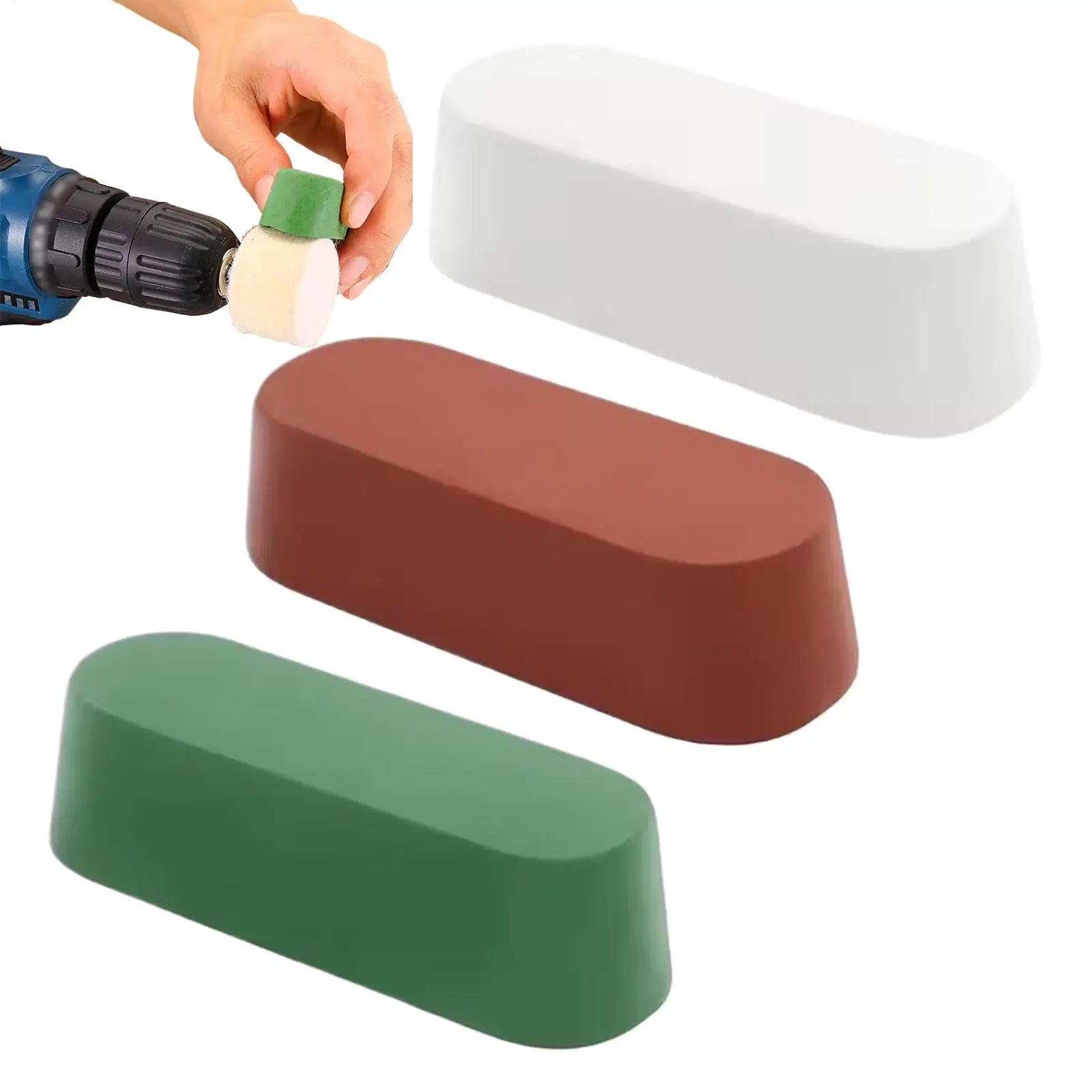 3Pcs Metal Polishing Compound kit for Buffing Stainless Steel Wheel Jewelry Aluminum Buffing Scratch Repair Compound Bars Set Oasis Select