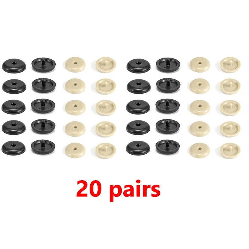 20 PCs car safety seatbelt stopper buckle automobile seat belt spacing limit stop plastic anti-slip button retainer car interior Oasis Select mix 20 pairs 3
