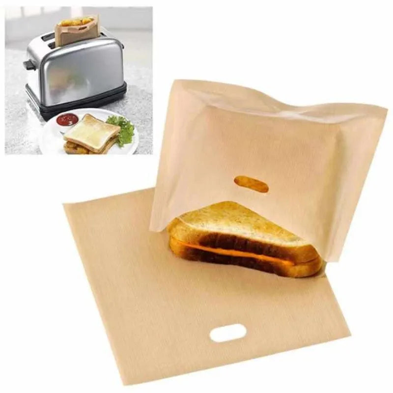 Beige Toaster Bag Microwave Bags Grilled Cheese Sandwich Toaster Bag Reusable Snack Organizer Kitchen Organizer Oasis Select
