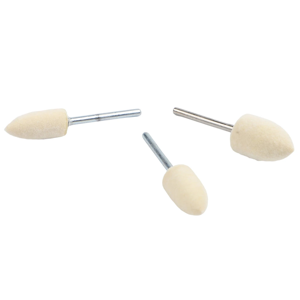 12pcs Wool Polishing Wheels Grinding Head Set 2.35mm Shank Felt Buffing Pads For Jewelry/Metal Polishing Rotary Tools Oasis Select