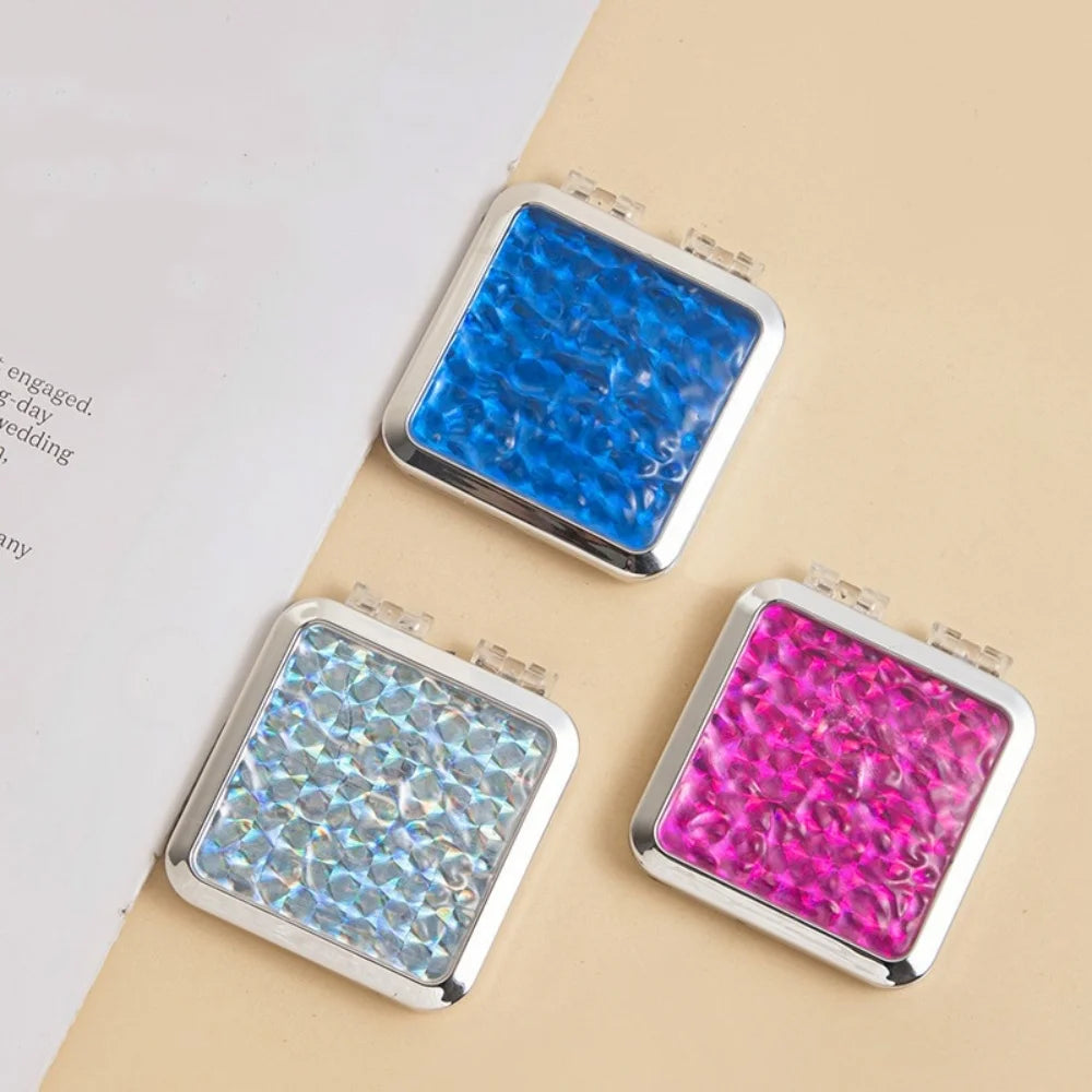 Double-Sided Folding Makeup Mirror | French Retro Water Ripple
