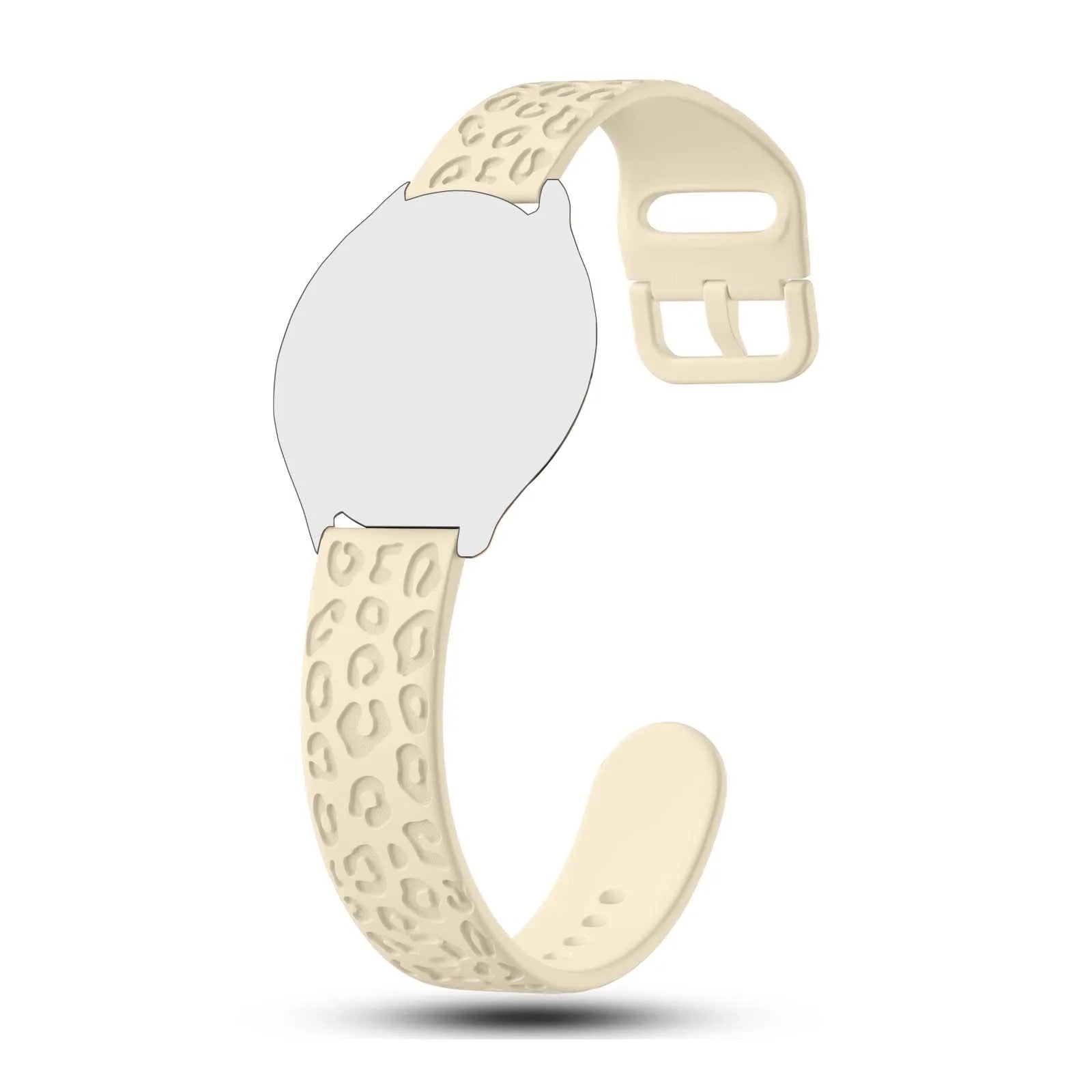 20mm Leopard Silicone Watch Band for Amazfit & Huawei GT Silicone Watch Band Oasis Select Ivory