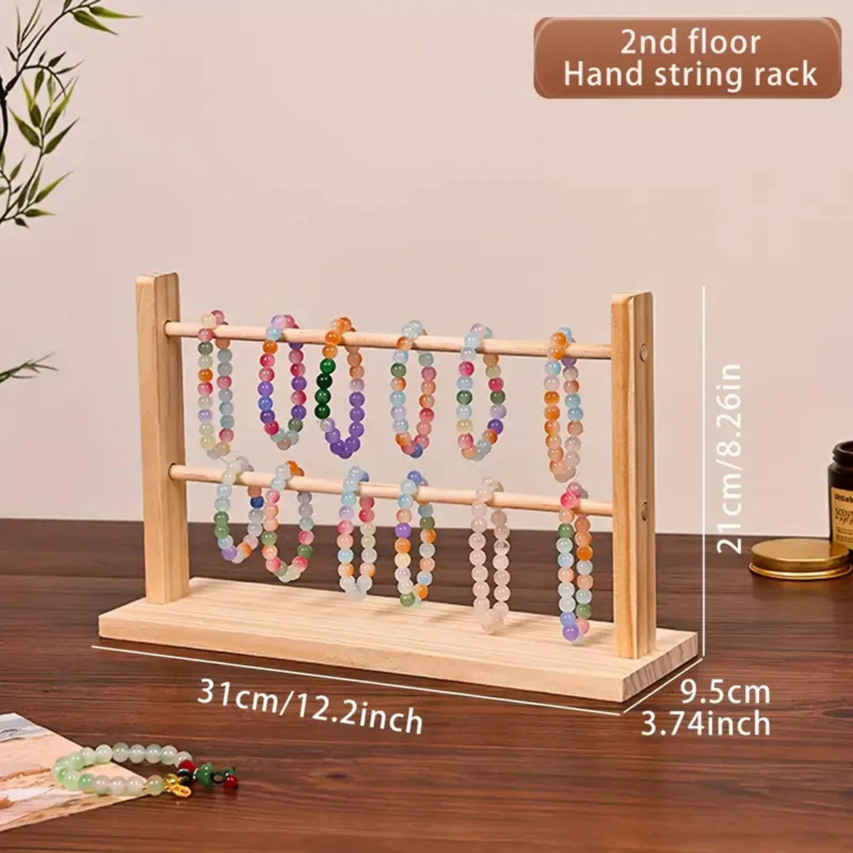 1pc Jewelry Storage Rack, Suitable for Storing Bracelets, Wooden Display Stands for Dressing Tables, Jewelry Towers Oasis Select 2 Layer