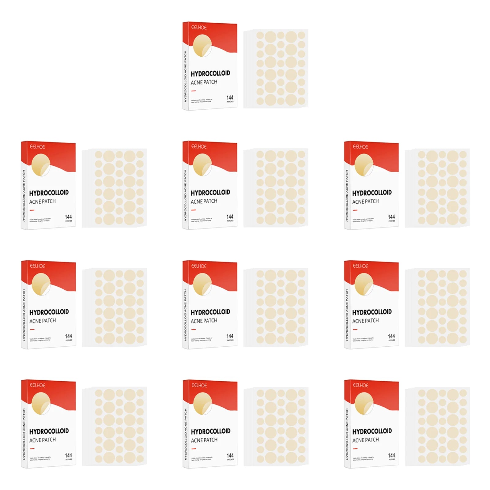 Hydrocolloid Acne Patches 144pc – 2 Sizes, Invisible & Clear Acne Patch Oasis Select 10 x 144pcs Boxed