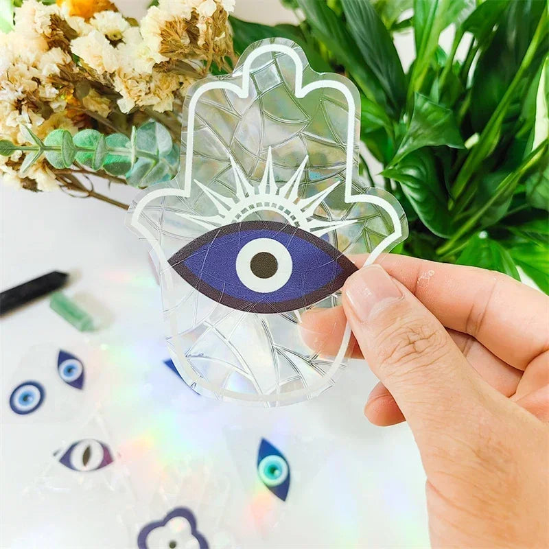 New Rainbow Sun Catcher Wall Stickers Light Catcher PVC Window Film Self Adhesive Decal Motorcycle Sticker PVC Film Home Decor Oasis Select