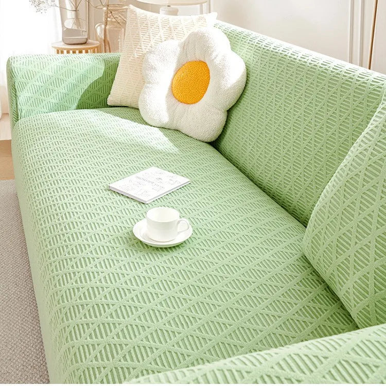 New Fleece Sofa Cover Full Package Universal Cover All-season Anti-cat Scratch and Anti-slip Sofa Protection Cover Oasis Select 2 people 145-185cm Mint Green