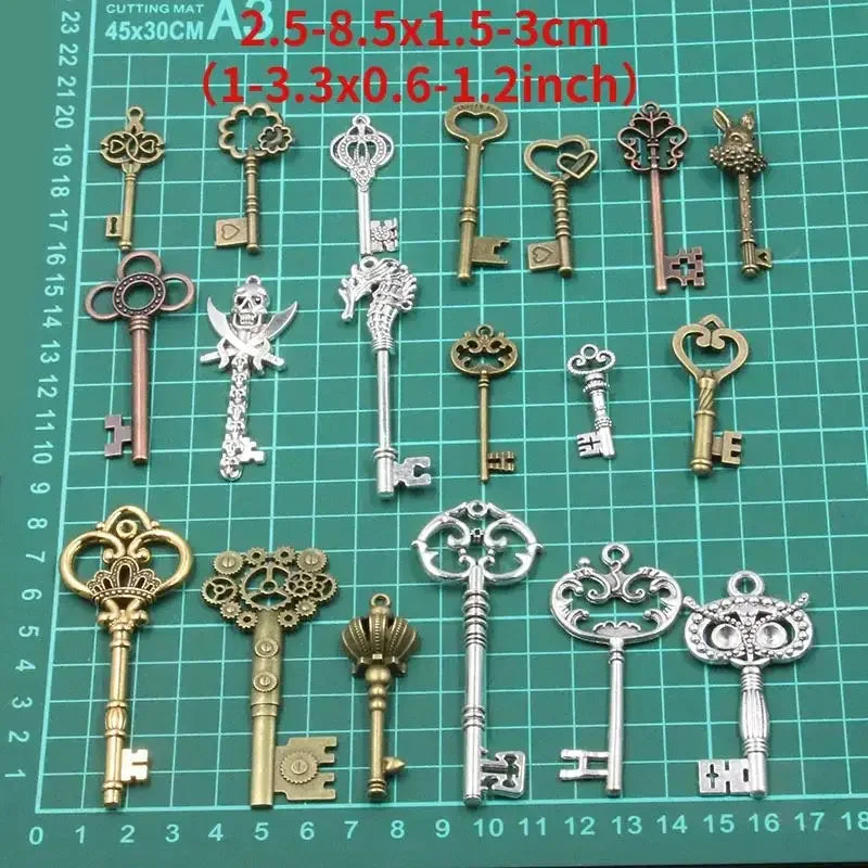 50g/pack mini Key Charms Bracelets Necklace Craft Metal Pendant For Jewelry Making DIY Supplies Small Business Supplies Oasis Select