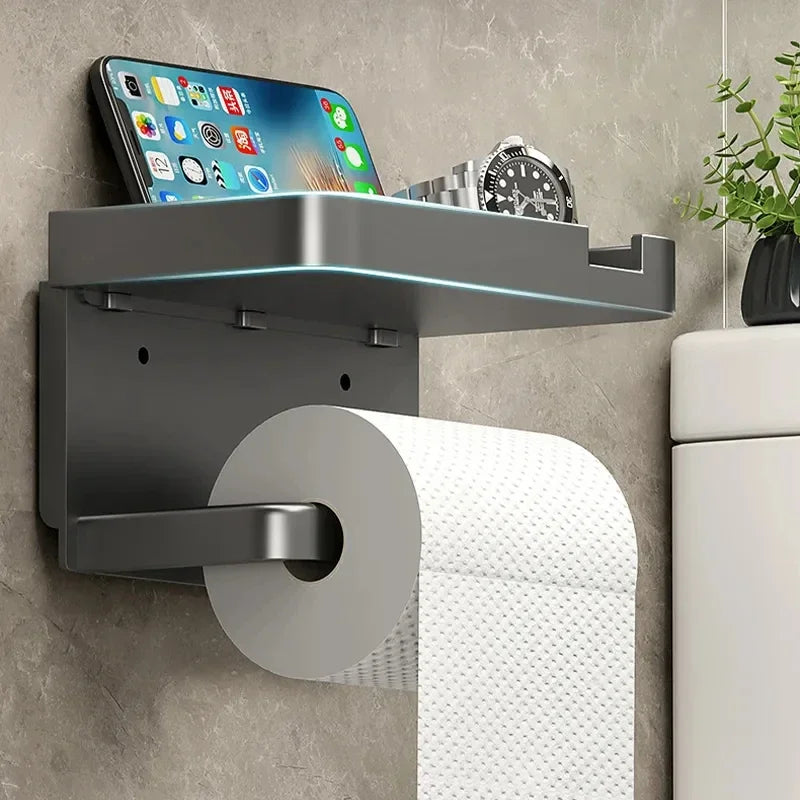 Toilet Paper Holder Plastic Storage Rack Kitchen Towel Placement Of Seasoning Bottles Bathroom Wall Roll Of Paper Phone Storage Oasis Select