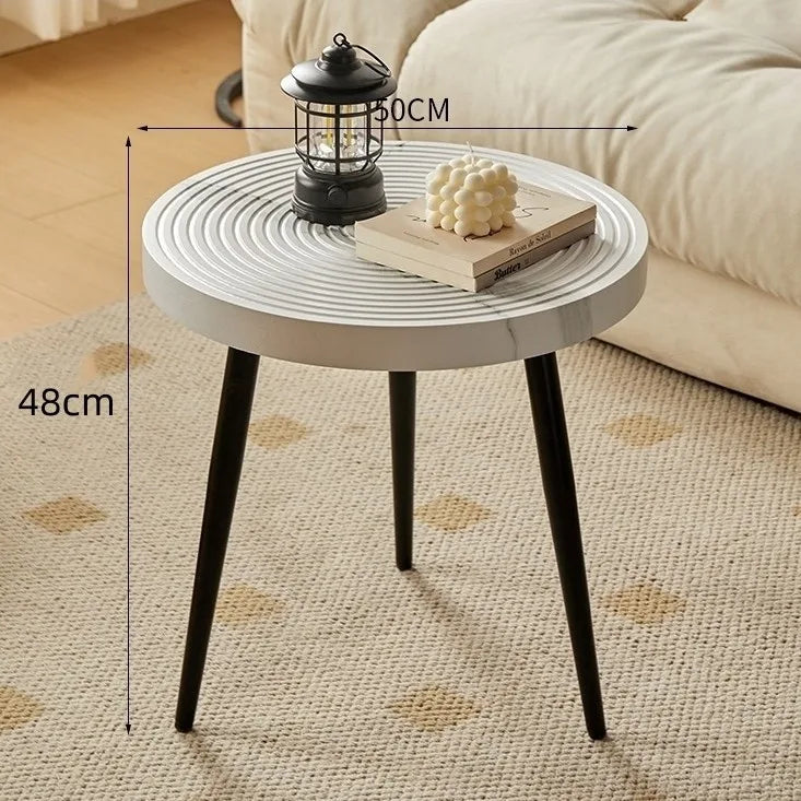 Multi-functional Annual ring side few sofa side few living room coffee table living room Oasis Select White 50-48