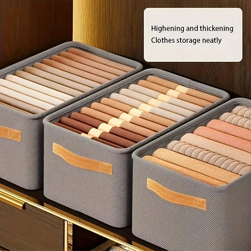 4PCS Extra Large Stackable Storage Boxes | Heavy-Duty Non-Woven Fabric Organizer, Space-Saving Multi-Purpose Storage for Closet Oasis Select