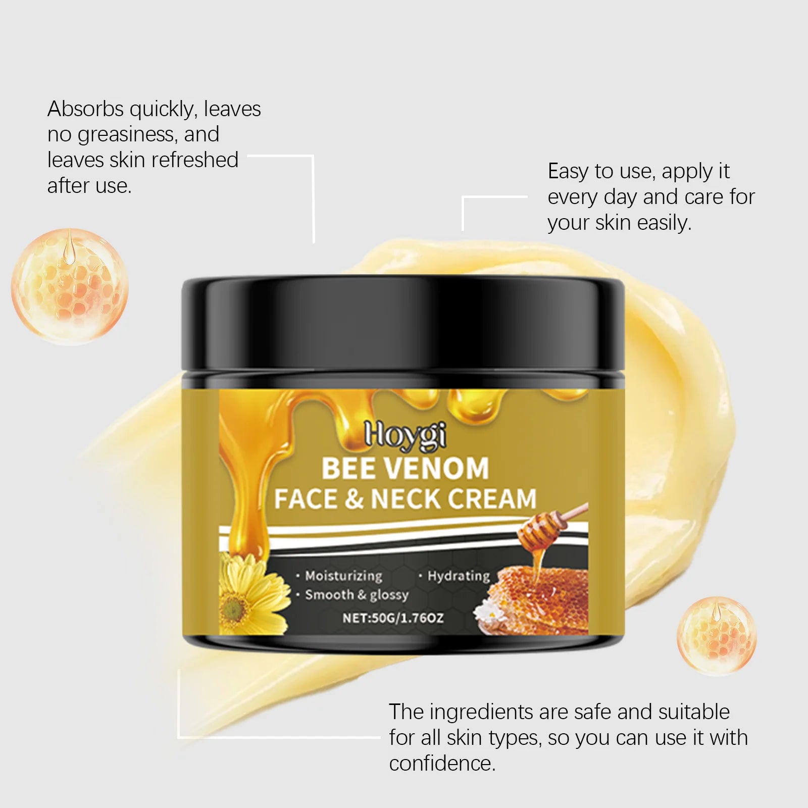 Hoygi Bee Venom Face Cream – Firming, Lifting & Anti-Aging Anti-Aging Face Cream Oasis Select