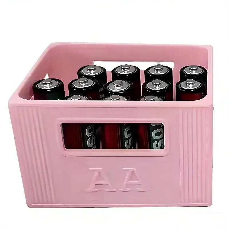 1Pcs 30/20 Compartments 3D Printed Beer Crate Shaped Battery Storage Box Stackable Desktop Organizer Battery Holder Container Oasis Select