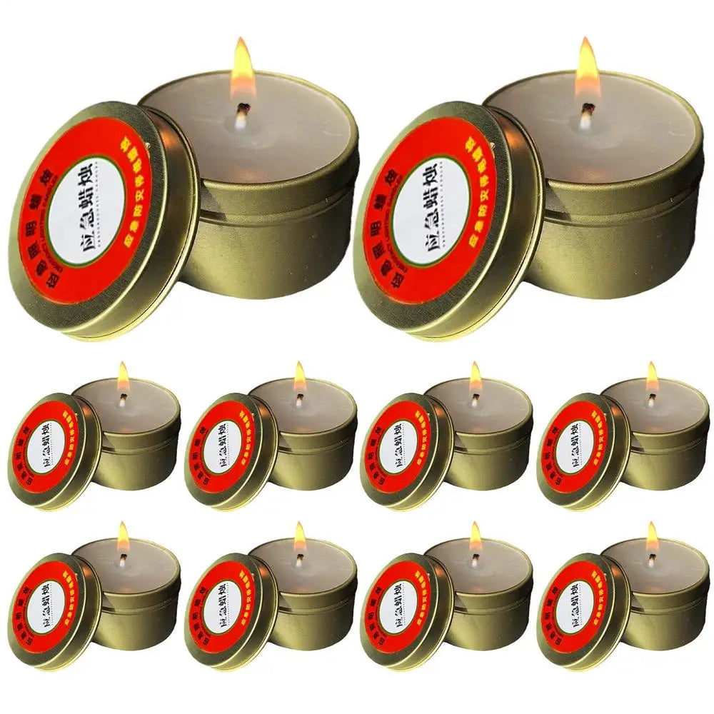 Emergency Candles for Household Power Outages Windproof Disaster Prevention Emergency Supplies No Electricity Lighting Candles Oasis Select 10Pcs Random packag