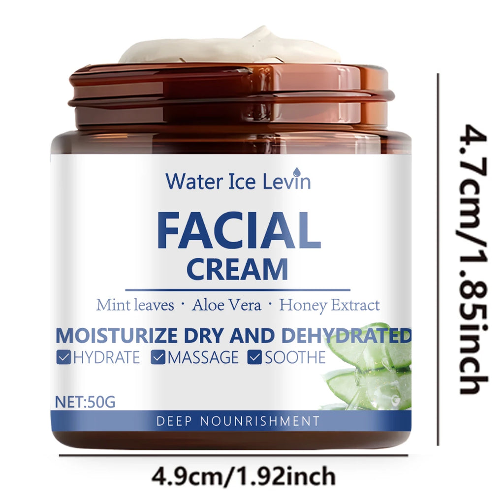 Water Ice Levin Hydra-Lock Facial Cream | Aloe, Honey & Collagen Facial Moisturizer Cream Oasis Select