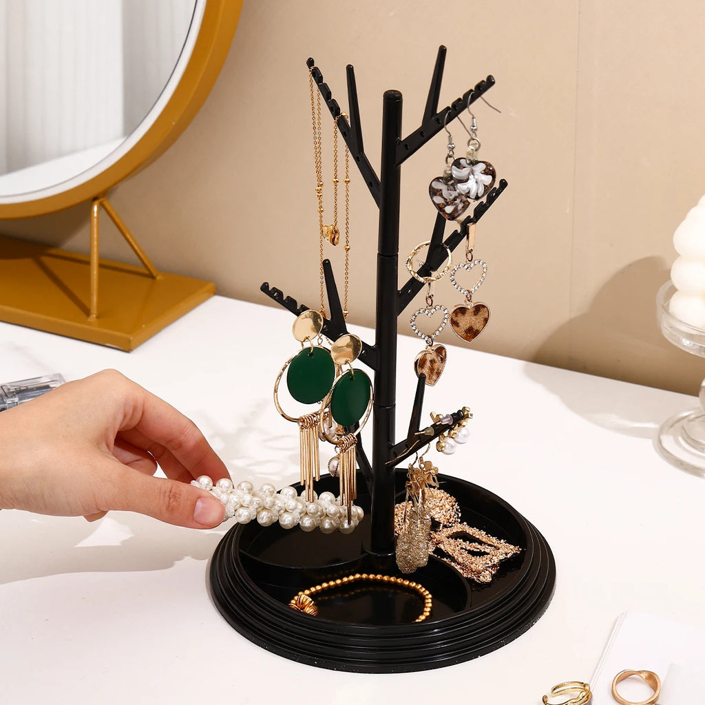 1pc detachable jewelry storage rack plastic creative tree shaped decoration hanging necklace bracelet ring earring organizer Oasis Select