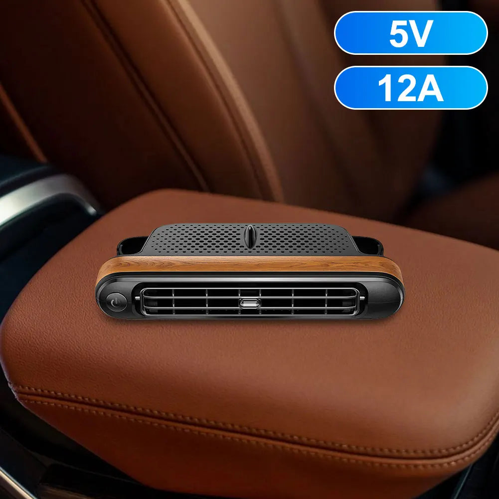 Backseat Cooling Fan Vehicle Rear Headrest Fans Three Wind Speeds Cooling Air Fan Portable Fan for Sedan SUV RV Truck Oasis Select