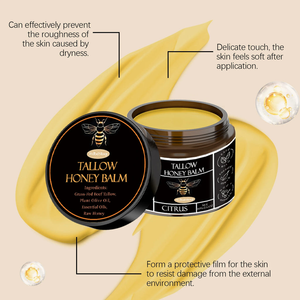 WoodSleep Tallow Honey Balm Whipped Body Butter 60g Whipped Body Butter Oasis Select