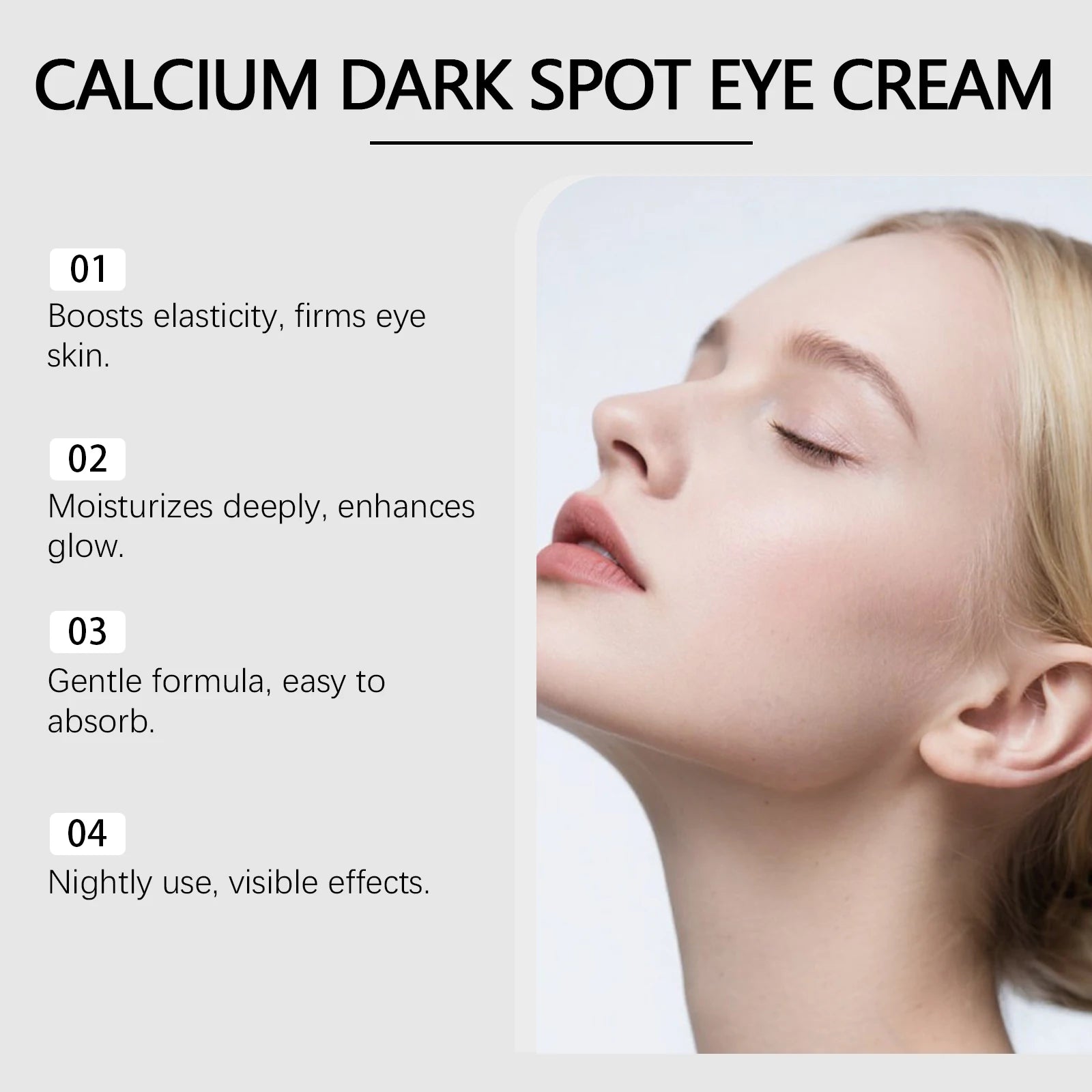 Calcium Dark Spot Eye Cream Collagen Boosting Wrinkle Smoothing Anti-Aging Firming Eye Cream for Wrinkles Puffiness Hydrating Oasis Select
