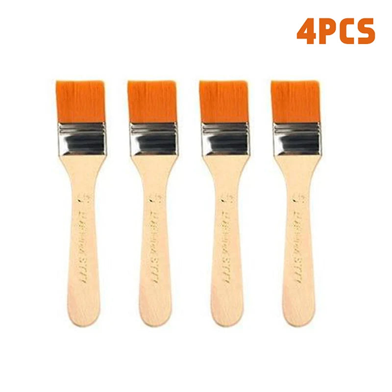 4Pcs/Set Hair Painting Brush Acrylic Paints Nylon Oil Paint Brush Watercolor Paint Drawing Art Supplies Wood Handles Oasis Select Default Title