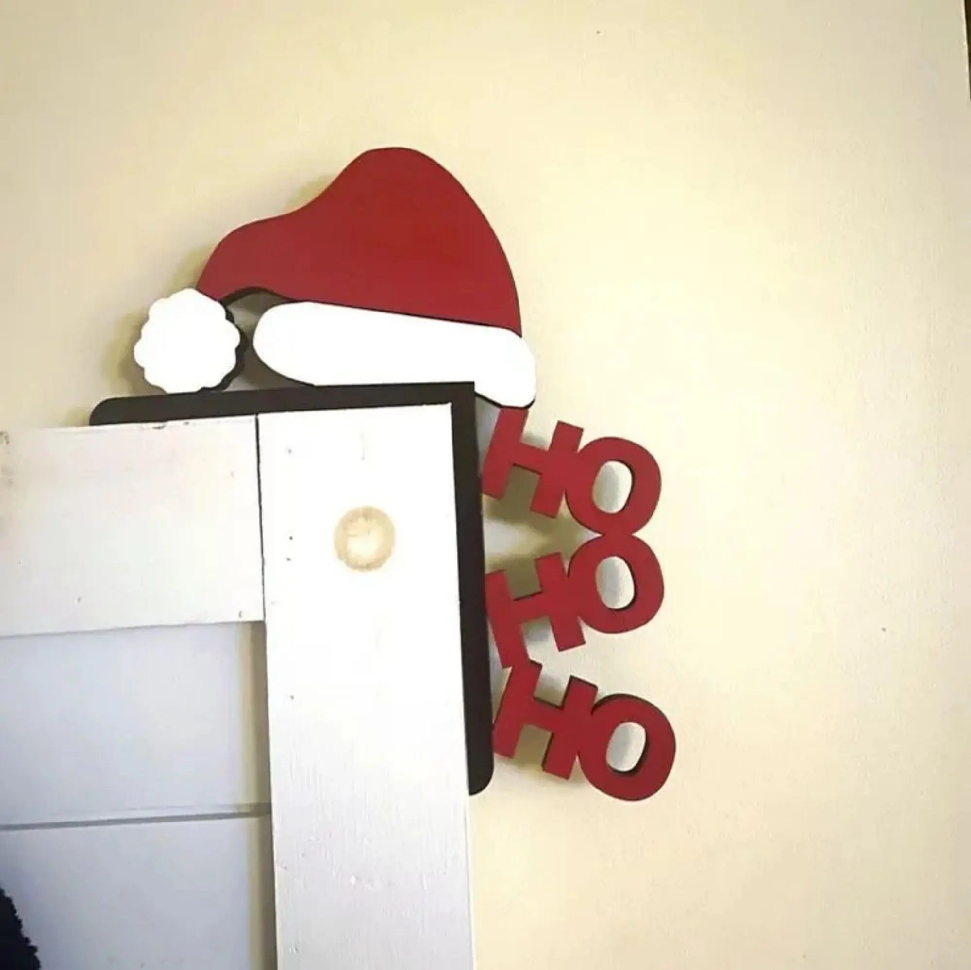 Christmas Decoration 2025 1pc Santa Clau Christmas Door Corner Decoration Diy Stitching Creatives Home Decor Colgante De Navidad Oasis Select Santa Hat