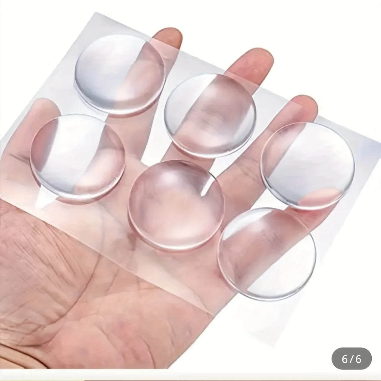 6pcs Clear Silicone Door Stoppers Shock Absorbent, Reusable Wall Protectors for Doors Knobs Door Stopper Wall Protector Oasis Select