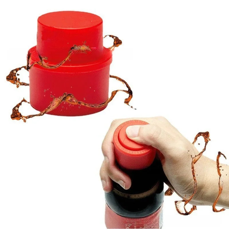 1Pcs Inflatable Press Soda Cap Plastic Seal for Carbonated Drinks Mixed Colors Safe Material Portable Seal Fresh Oasis Select