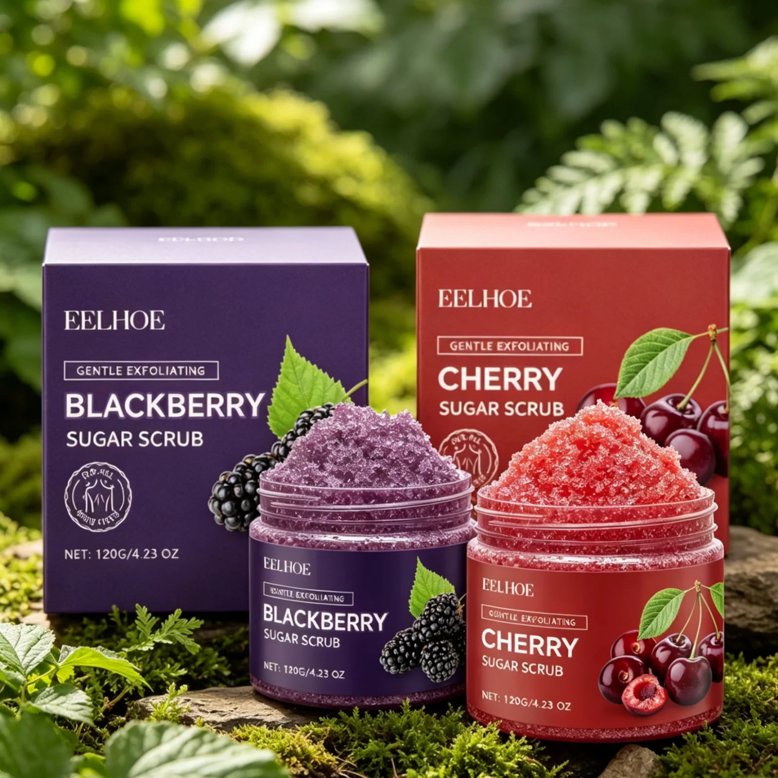 EELHOE Body Scrub Dead Skin Removal Smoothing Skin Brightening Deep Moisturizing Natural Ingredients Mild Exfoliating Scrub 120g Oasis Select