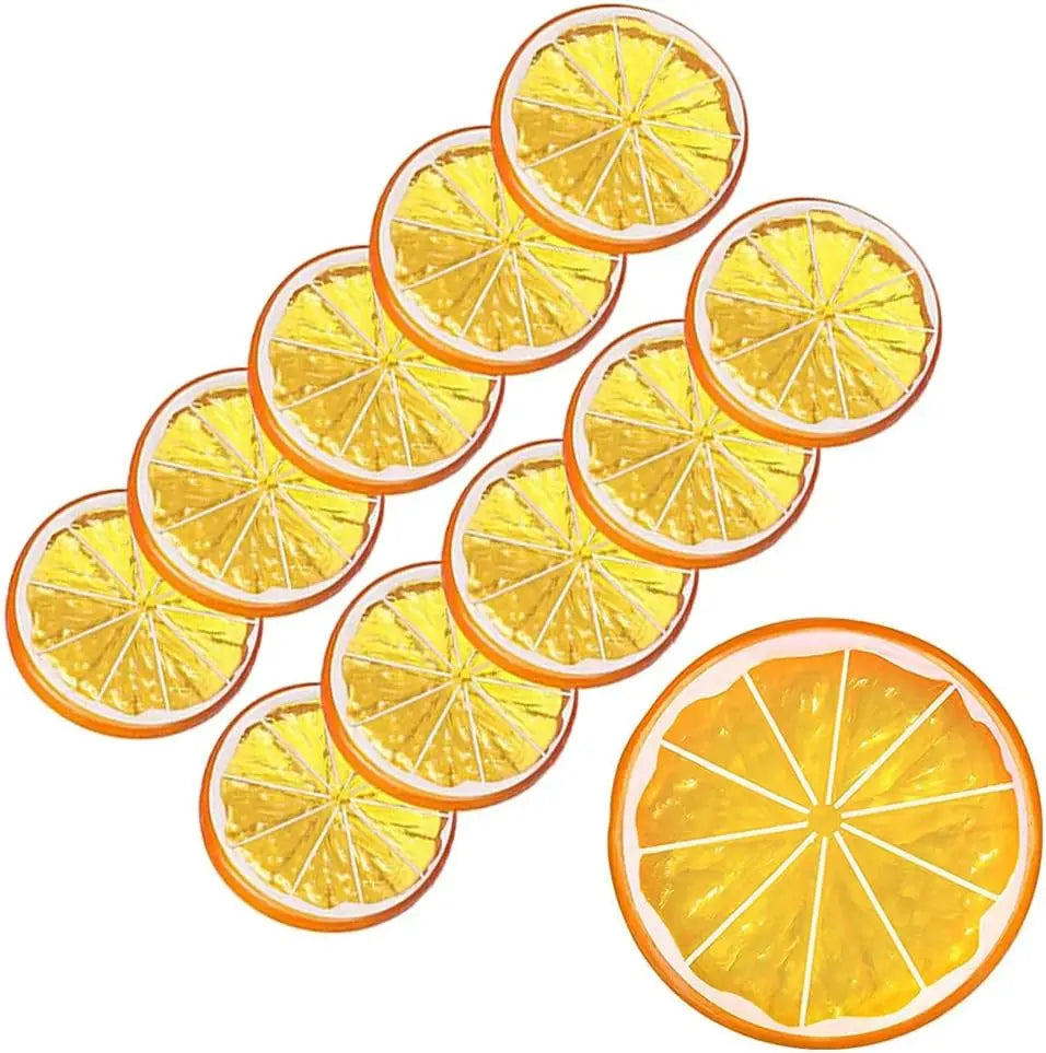 6/12PCS Artificial Lemon Slices Lifelike Yellow Resin Cake Decor Tea Party Bar Display Photo Props DIY Craft Summer Vibe Oasis Select